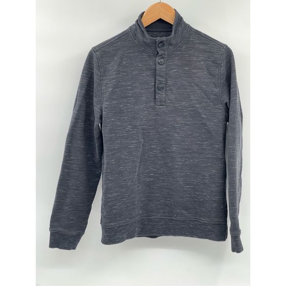 Untuckit Sweatshirt Henley‎ Men Size Small Gray Pullover Long Sleeve - Picture 1 of 12